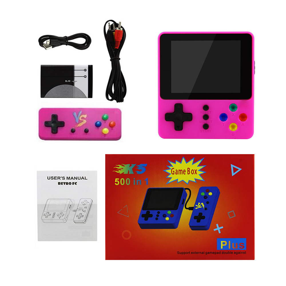 Newest 3.0 Inch TFT Color Screen Protable K5 Handheld Game Player Retro Nostalgia 500 In 1 Vedio Game Console With Gamepad