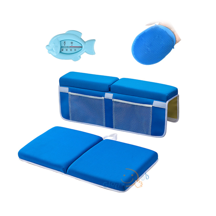 4 pcs baby bath accessories bath kneeler and elbow rest pad mat set