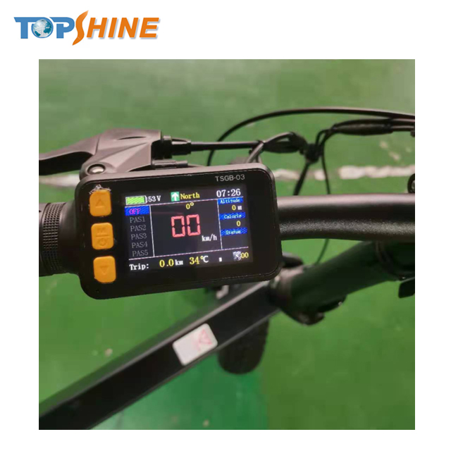 Small Waterproof Colorful Screen Electric Bicycle LCD Display built-in GPS Tracking System and Ebike alarm