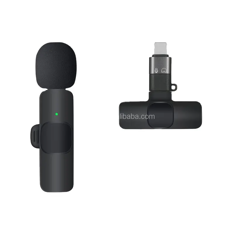 Plug-Play Wireless Lapel Lavalier Auto-syncs Microphone for USB-C Android Phones