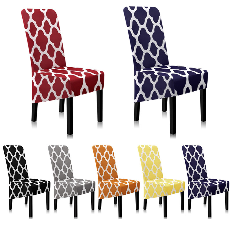 Plaid chair cover Dining Elastic Chair Cover for Dining Room Spandex Stretch Elastic Office Chair Case Anti-dirty