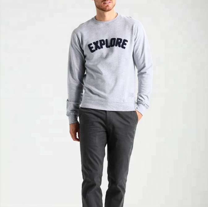 Eco-friendly Cotton Custom Letter Chenille Embroidery Sweatshirt Fleece