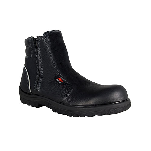 SAFETYWARE UN203SP Custom Wholesale Mid Cut Zip Up Full Grain Buffalo Leather Toe Cap Protective Safety Shoes