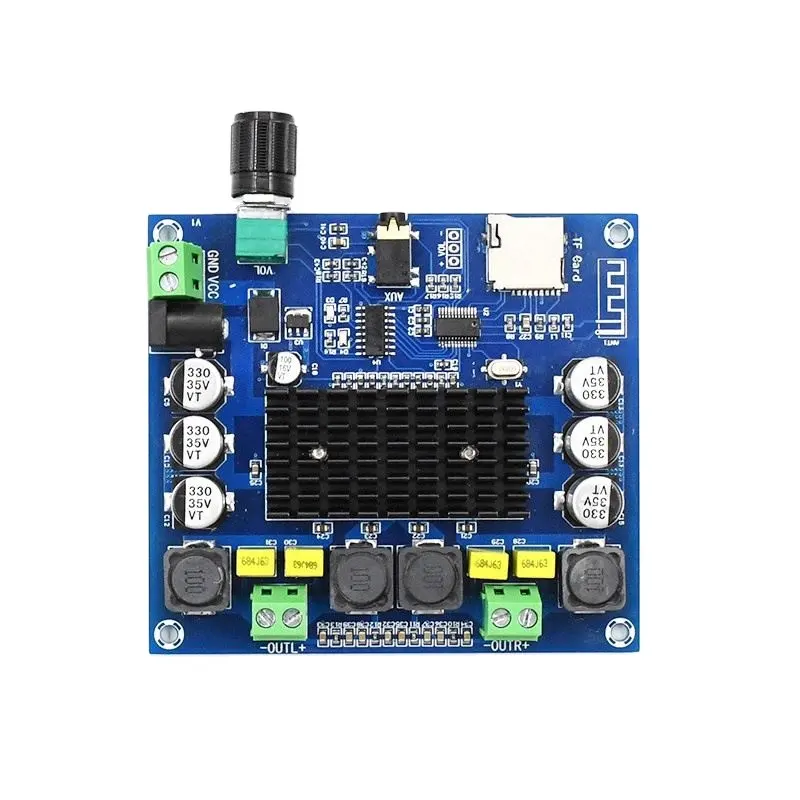XH-A314 5.0 TPA3116 Digital Power Amplifier Board 2x50W Stereo Audio AMP Module Support TF Card AUX Home Theater