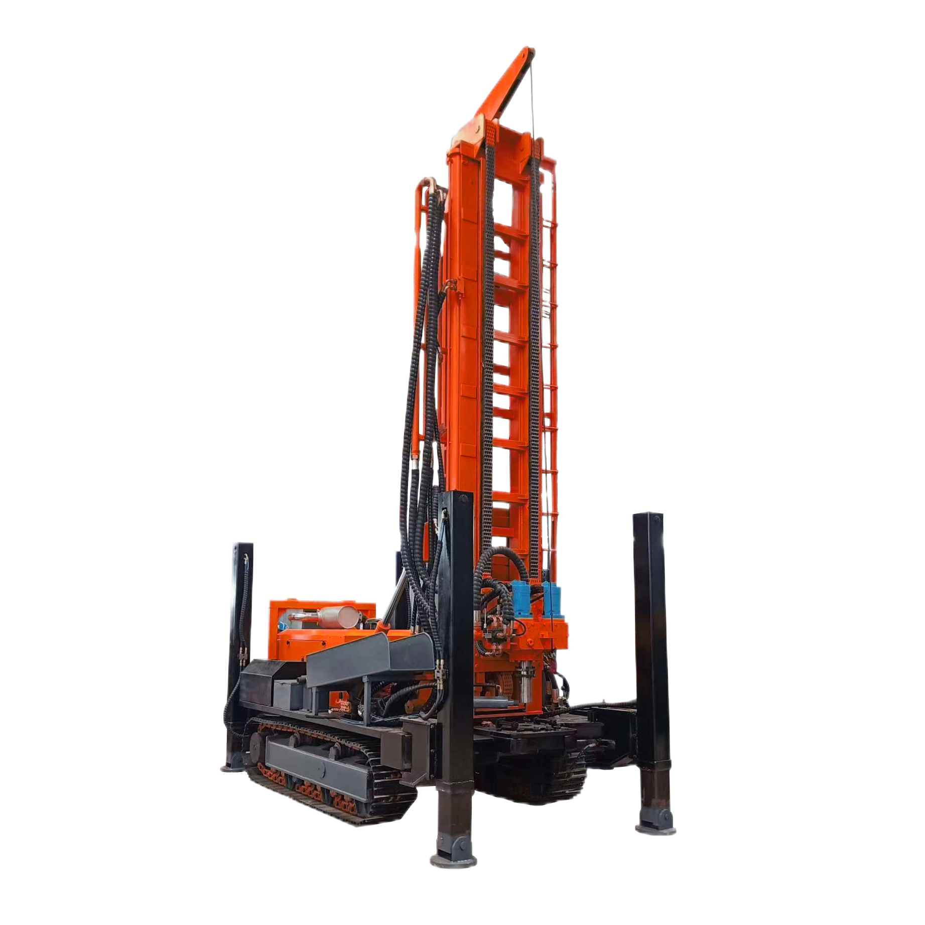 Agricultural machines 400m 500m 600Meters Steel Crawler Mounted Water Well Drilling Rig Machine for factory price