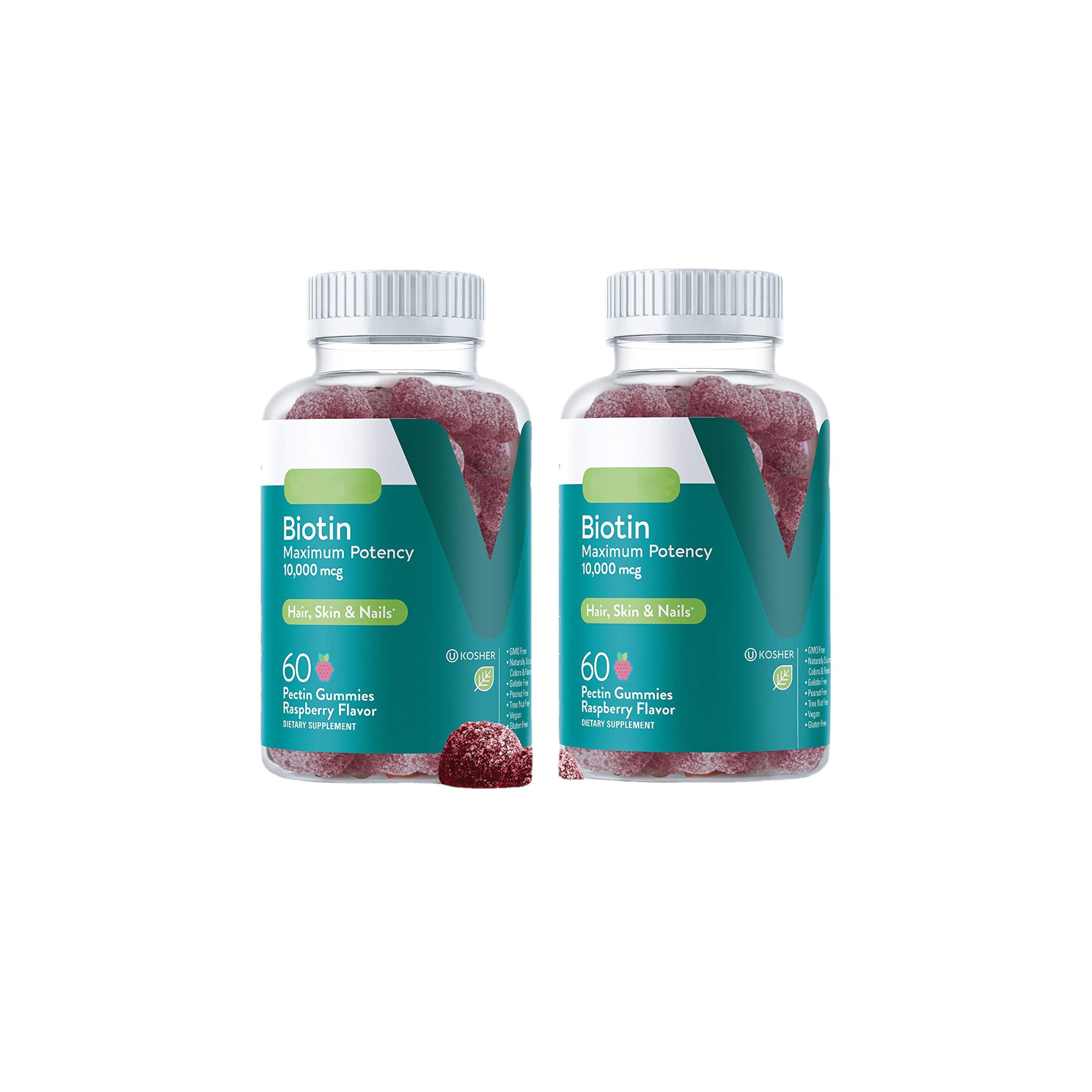 Hot selling Biotin Hair Skin   Nails Gummies Vegetarian Hair Vitamins with Biotin bear Gummy