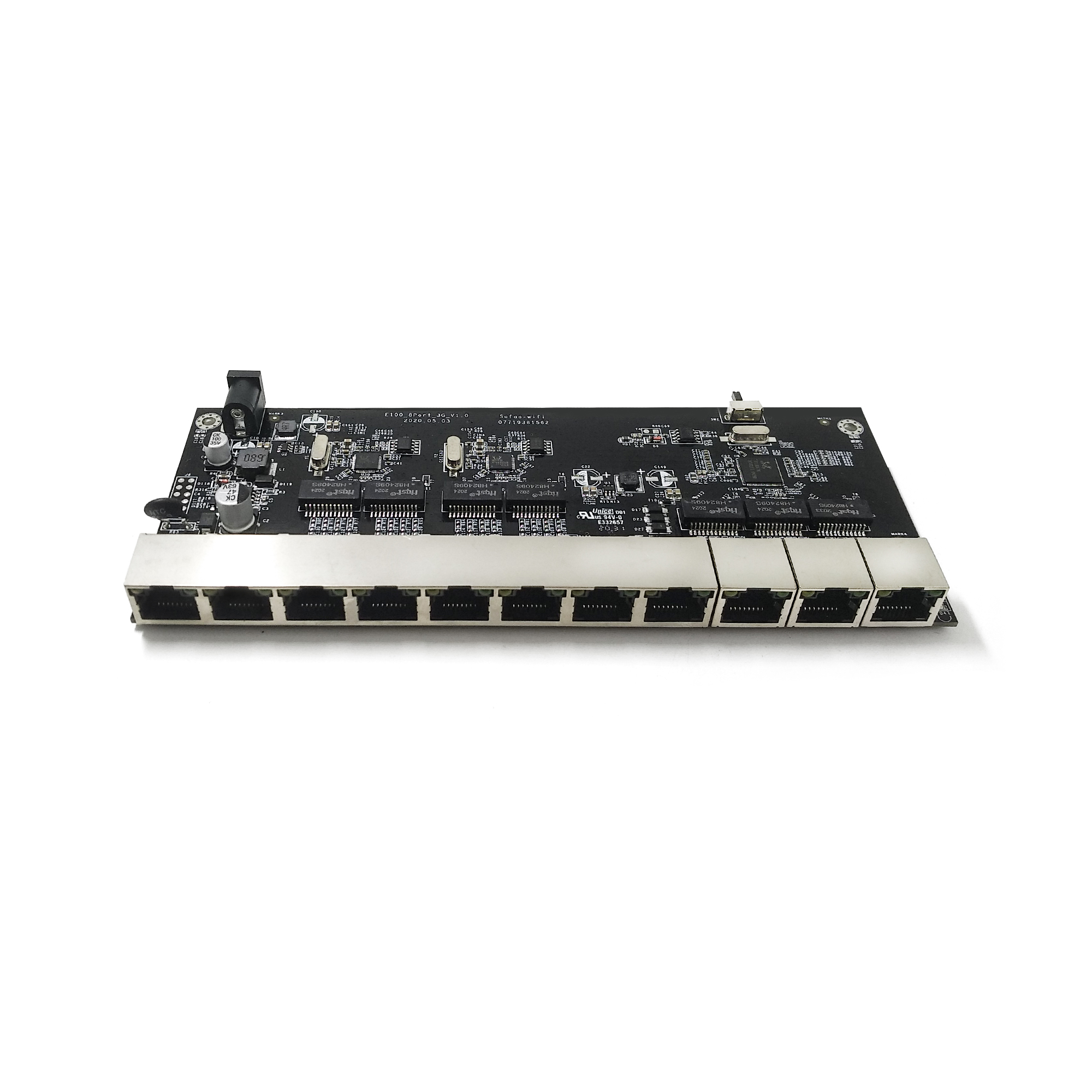 Оптовые продажи, обратный PoE волоконный коммутатор, 8 портов 10/100 м с 3 гигабитными портами, сетевой коммутатор, печатная плата