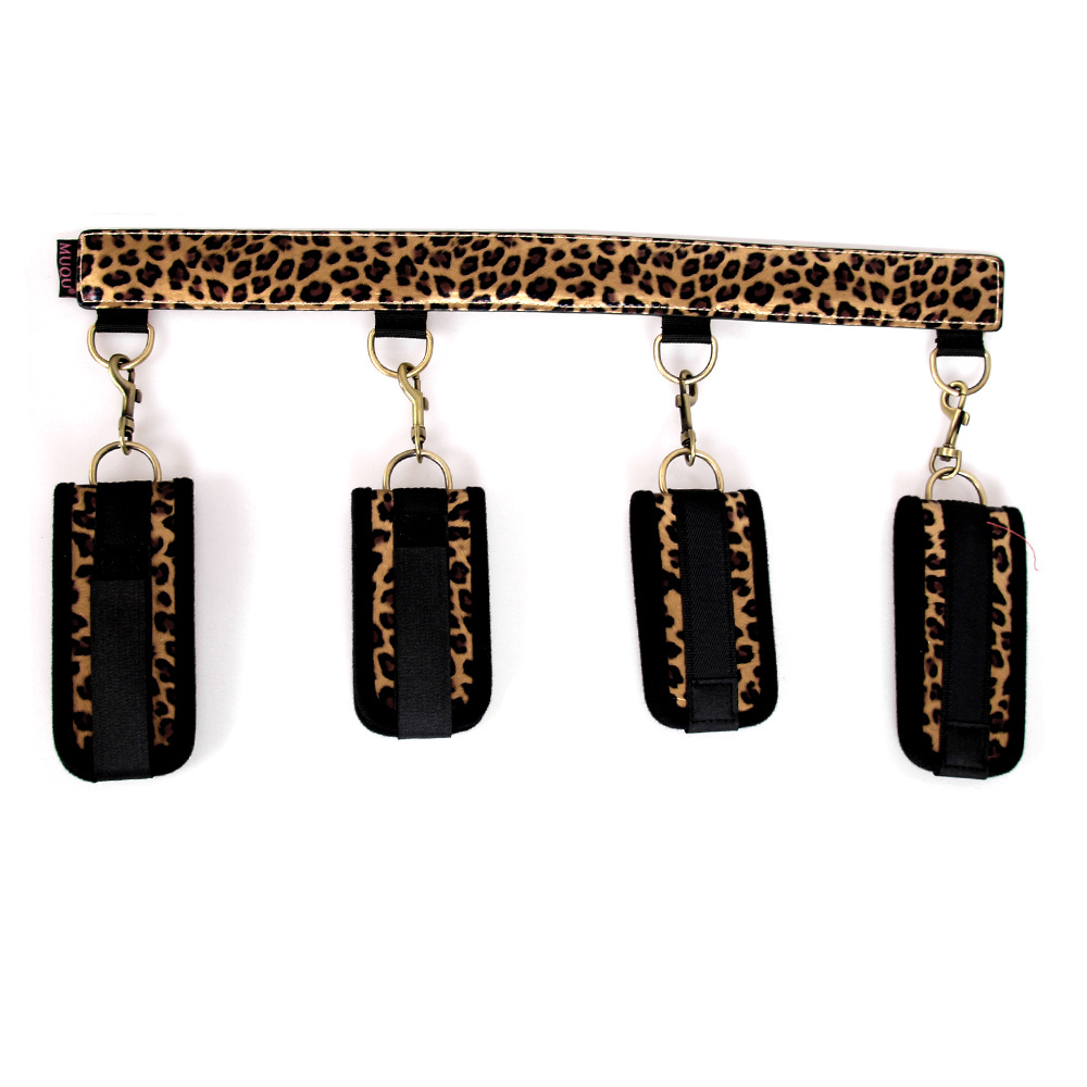 Ninghao Leopard Printed Leather Sex Toys Bondage for Male Female Game Slave Tube