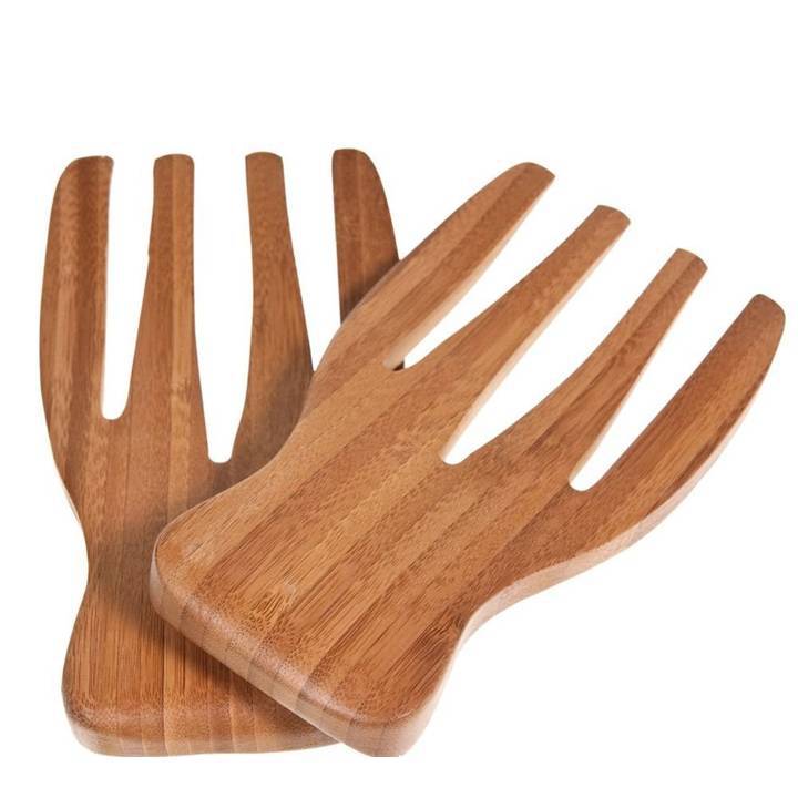 Bamboo salad claw salad spoon wooden salad fork and spoon A set of two