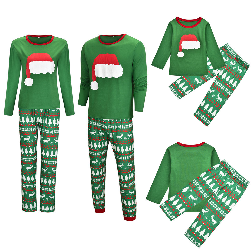 New Arrival 2021 Christmas Printed Family Pajamas Set Pajamas Pants Set Girls And mom Matching Clothes Family Christmas Pajamas