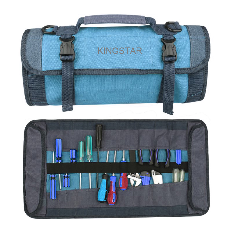 Custom Multifunctional Lightweight Heavy Duty Electrician Roll up Canvas Tool Tote Storage Bag