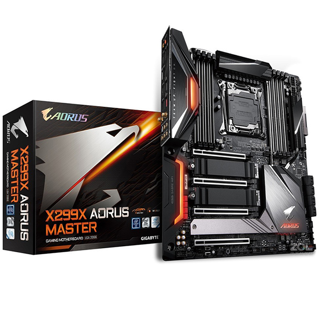 Материнская плата Gigabyte X299X AORUS MASTER поддерживает 10900X/10920X/10940X/3070/3080/3090 (Intel X299/LGA 2066)