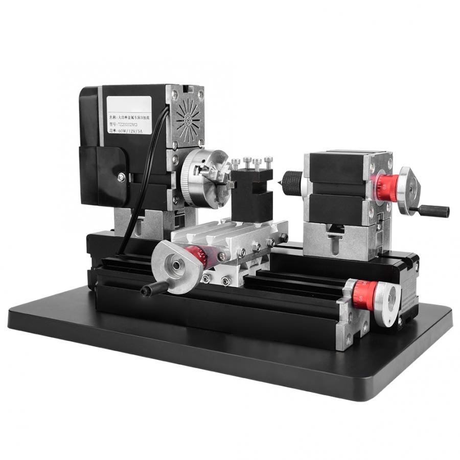 5A 60W 100-240V CNC мини металлический токарный станок для DIY деревообрабатывающий станок токарный станок с ЧПУ с переменной скоростью фрезерные станки высокого качества цифровой 12000 об./мин.