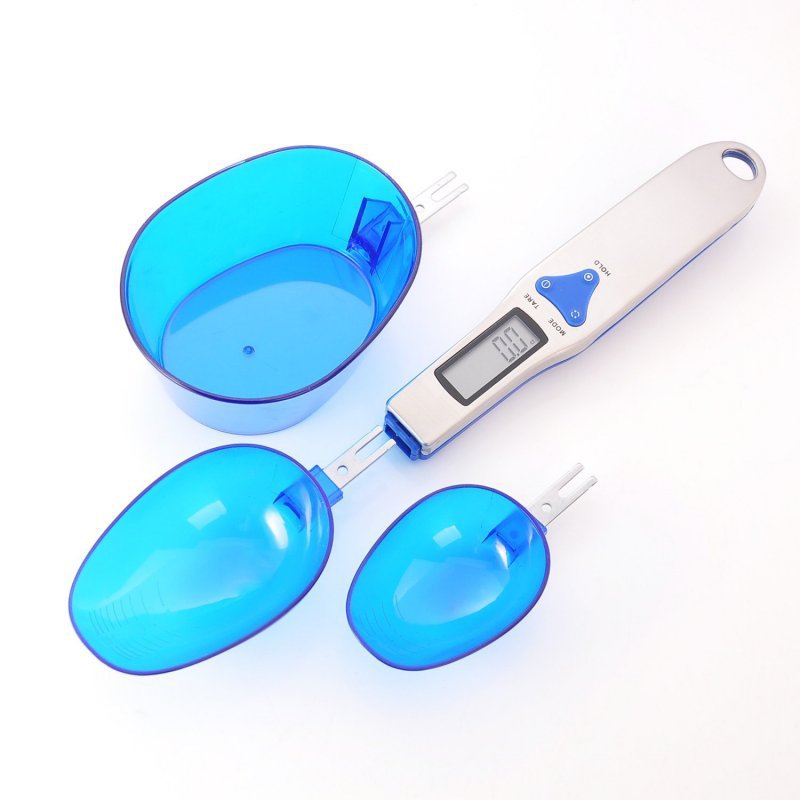 Newest Product Three Scoops 500G 0.1G Weight Volume Oil Powder Measuring Spoon Cheap Kitchenware