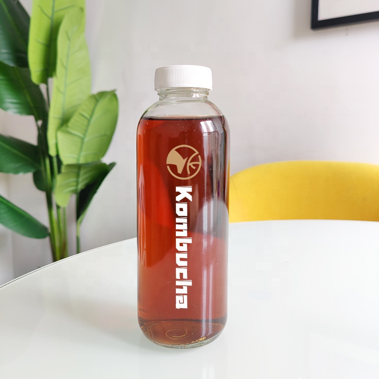 Пустые бутылки для Kombucha, 16 унций, 500 мл, стеклянные бутылки для чая Kombucha, ферментационные энергетические напитки с пользовательским логотипом