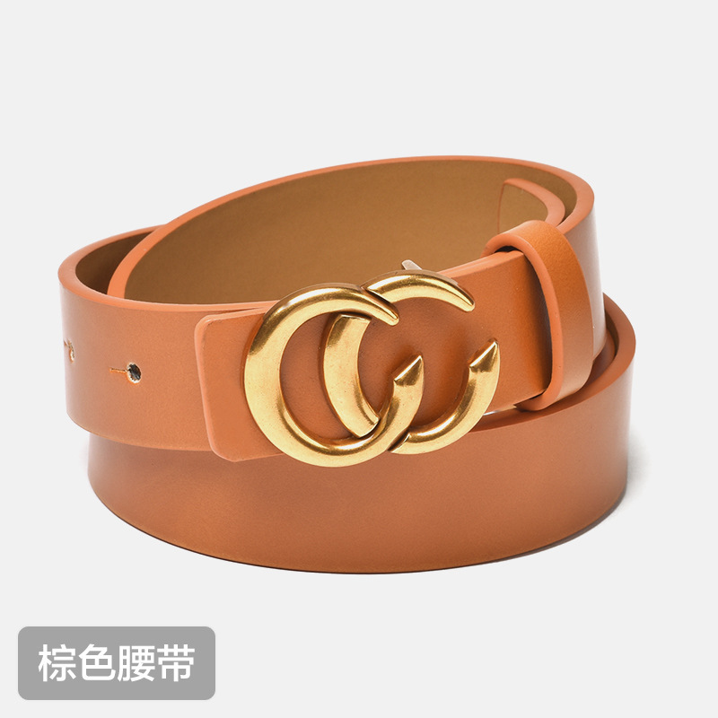 Belts & Accessories Overseas women's belt new net red same simple Korean fashion double C pantsPlastic Belts