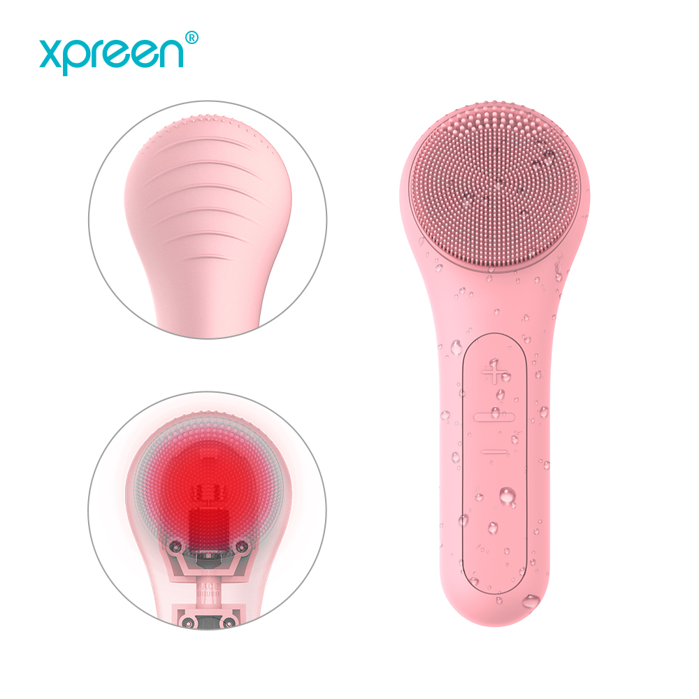 Vertical shape magnetic charging facuru facial cleansing brush
