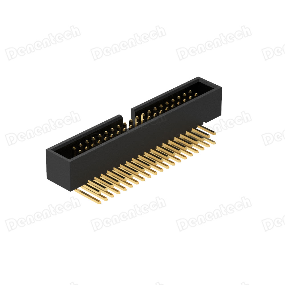 Denentech 1,27 мм заголовка коробки H4.90W5.0 Dual Row угловой разъем