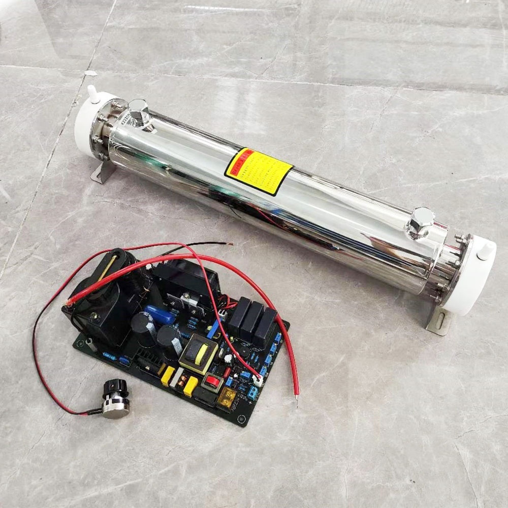 Water cooled ozone generator parts quartz tube 50 gr Wastewater Treatment Equipment With power supply Concentration regulation
