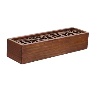 Wooden Pen Case Multifunctional Stationery Box Student Pencil Box Storage Box With Sliding Lid For School Office And Promotion