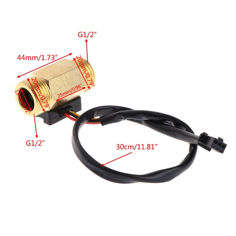 YOINNOVATI G1/2" Water Flow Hall Sensor Switch Flow Meter 1-25L/min For Industrial Control