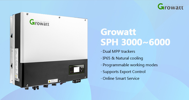 Гибридный инвертор Growatt 10 кВт, модель sph, стандарт ЕС, инвертор солнечной энергии для системы хранения