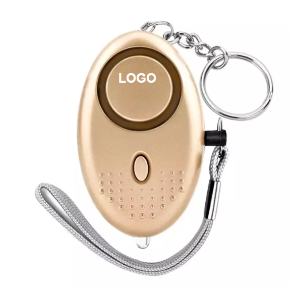 130DB Wholesale OEM custom logo LED Portable Emergency SOS Security Self Defense Alarm Keychain Women Pepper Spray