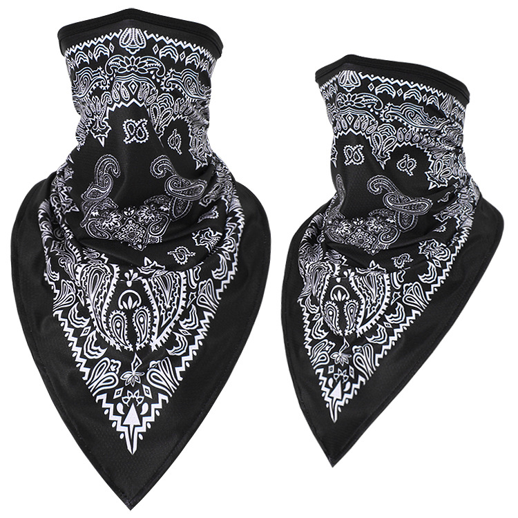 Conventional Neck Gaiter Half Shield Face Mask Bandana With Ear Loop