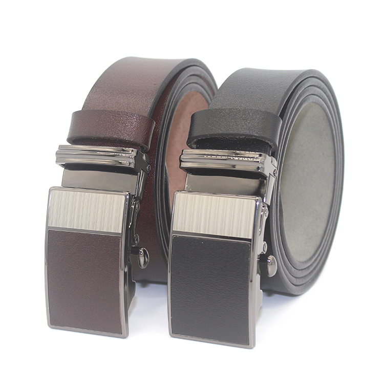 High Quality Metal Buckles Split Genuine Leather Waist Men Designer Western Belt