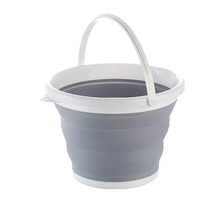 Collapsible Silicone Bucket with Handler,Car Wash Fishing Bucket Foldable Water Container Space Saving Mop Bucket