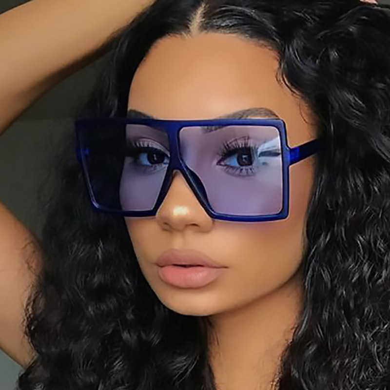 Sunglasses 2021 Hotsale Oversized Shades Women Rectangle Sunglasses Fashion Square Glasses Big Frame Vintage Retro Sunglasses