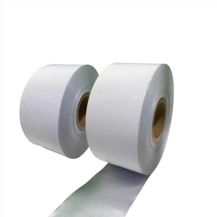 unprinted PAPER/PE/AL plain white or brown aluminium foil lined kraft paper bags packaging roll for kebab bag
