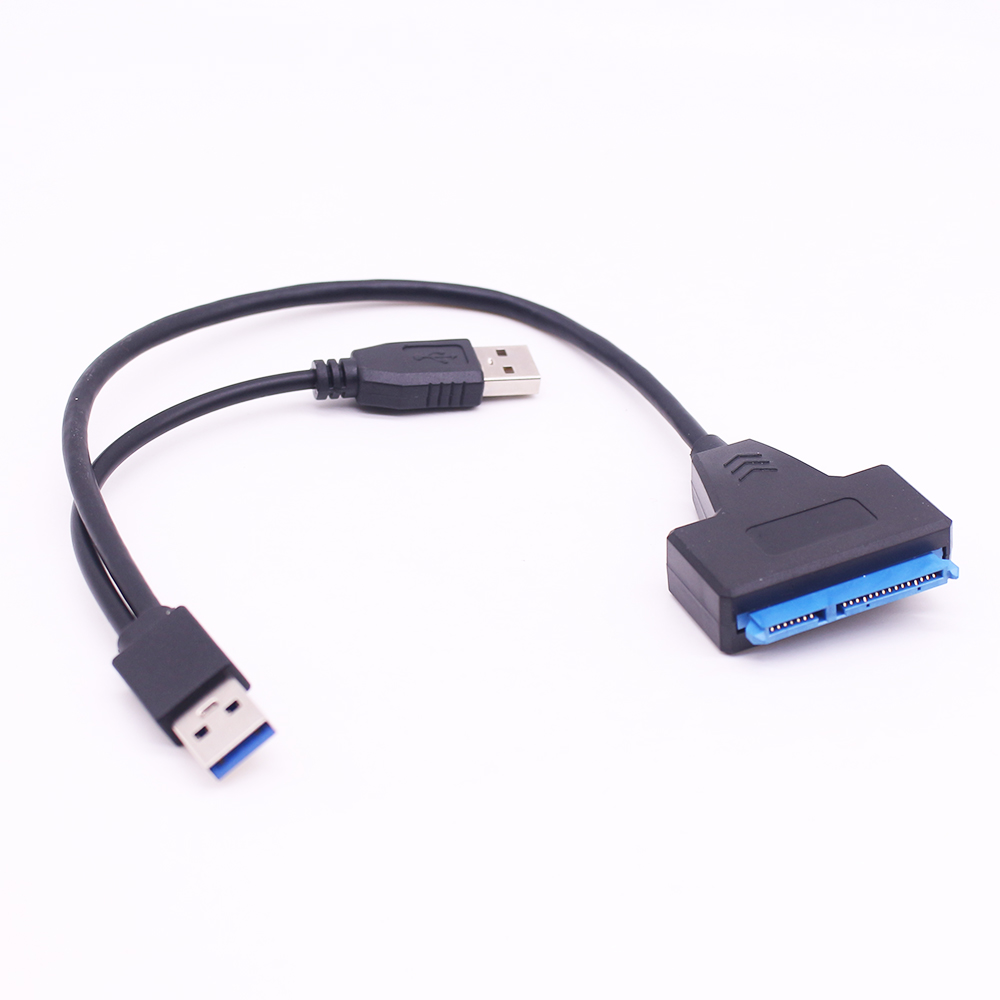 Высокое качество двойной USB 3,0 SATA 22Pin Высокоскоростной Кабель-адаптер конвертер для внешний 2,5 дюймов SATA/HDD жесткий диск