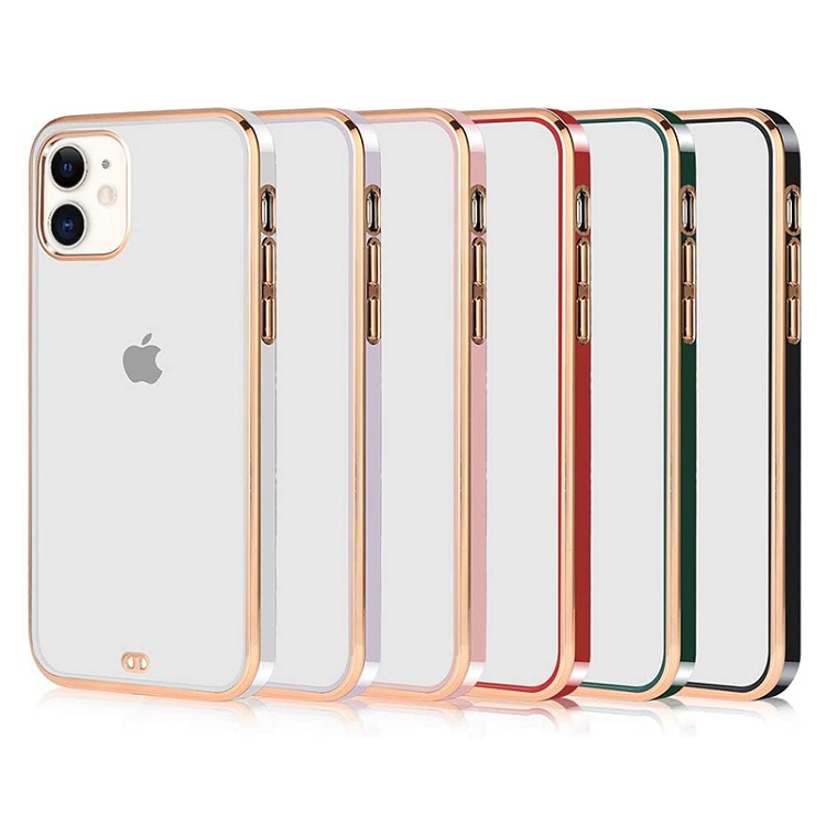 Premium Quality Fashion TPU Case for iPhone 12 Pro Max 11 XR Electroplating Slim TPU Case
