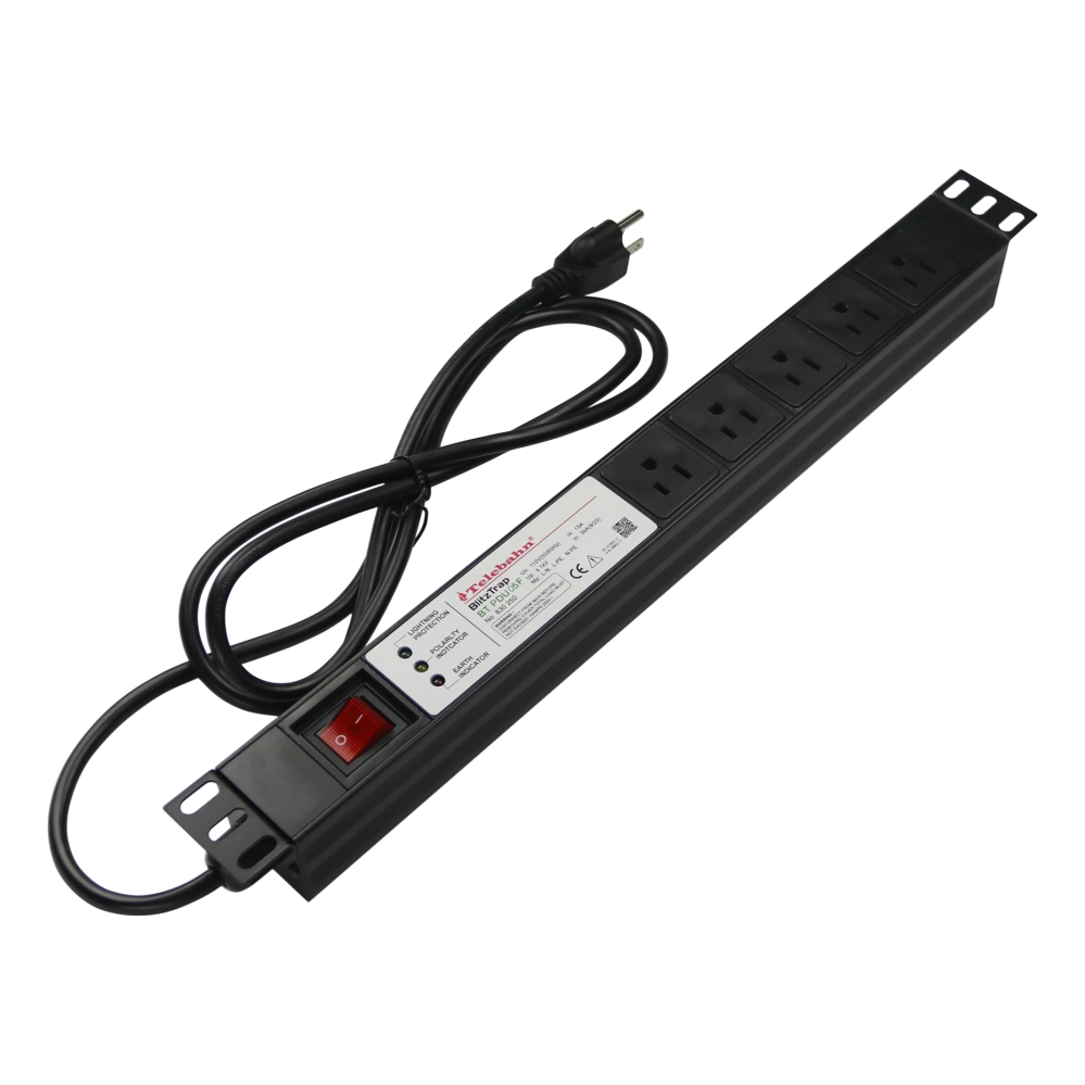 5 outlets 110/220v oem surge protector usa power strip with filter rack mount 19" cabinet PDU Extension Socket
