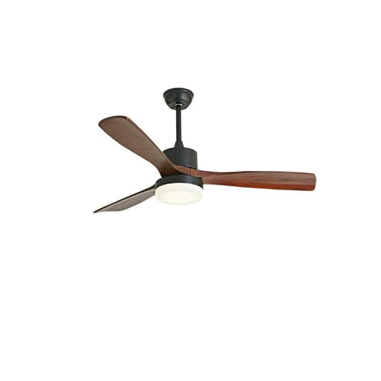 52inch Modern design remote control wood ceiling fan with light
