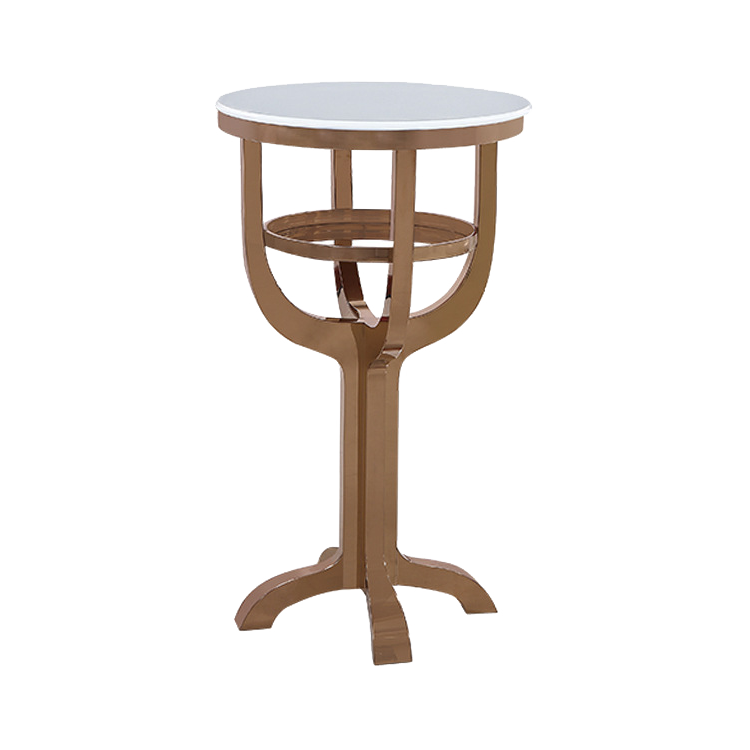 Hot Sale Stainless Steel Gold High Leg Party Event Banquet Chairs and Tables for Wedding