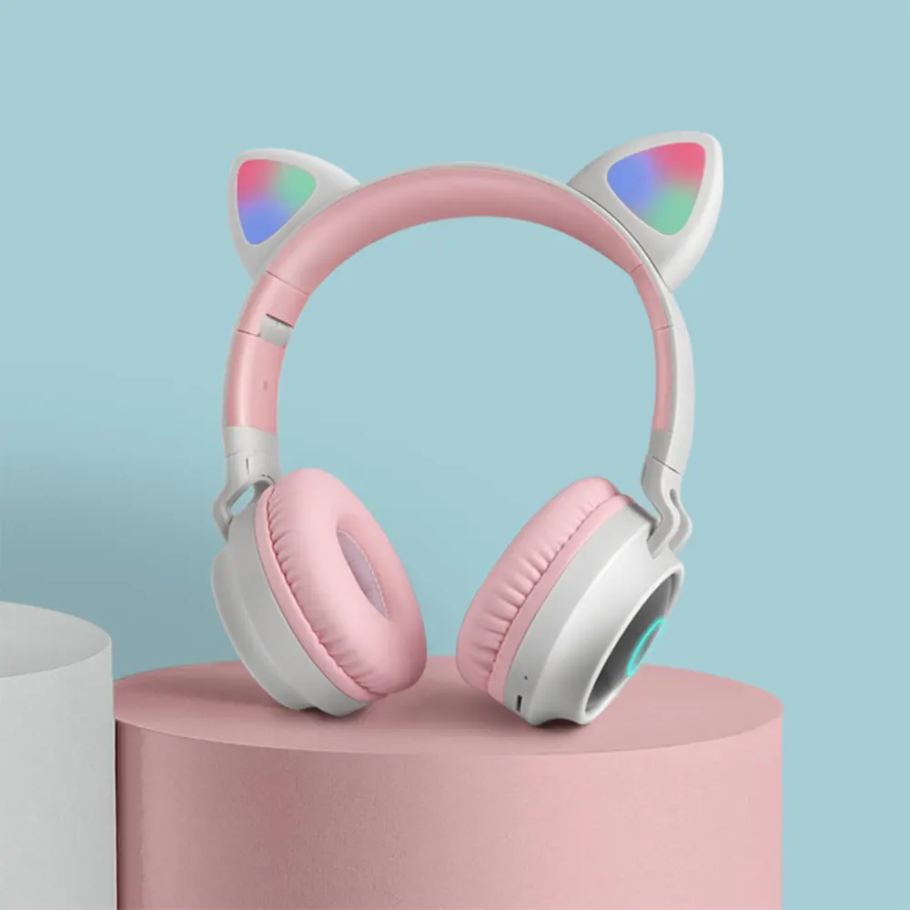Hifi Deep Bass Stereo Wireless Colorful cute bluetooth headphone for girls