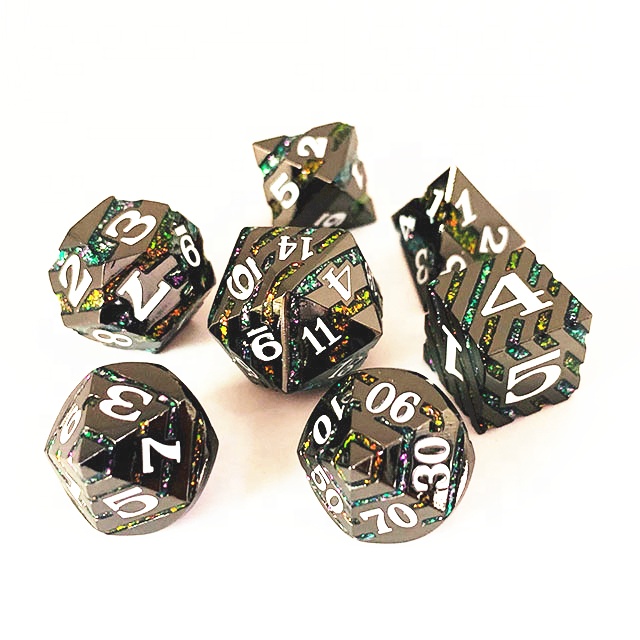 Polyhedral d20 dnd dice custom набор металлических костей