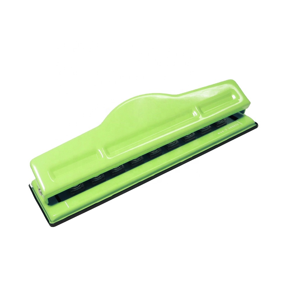 Wholesale factory price office custom manual paper puncher mushroom shaped 9 hole paper punch for notebook puncher