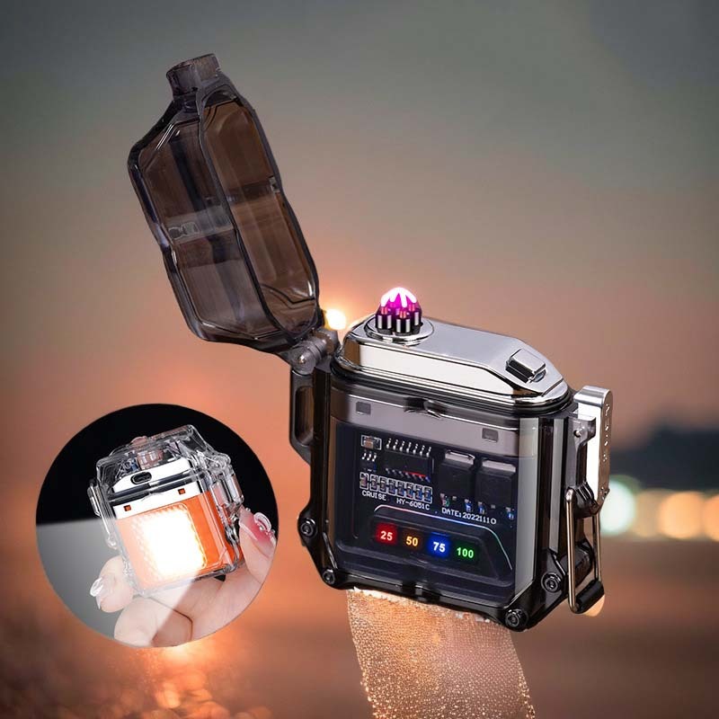 New Waterproof Lighter USB Rechargeable Lighter Outdoor Camping Flameless Smoking Accessories