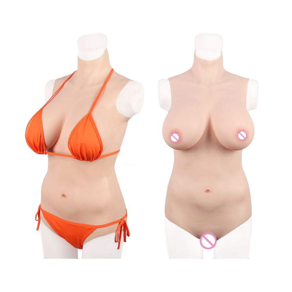 sissy boyman to female fake vagina boobs breast form crossdresser bodysuit silicone breast body suit for transgender drag queen