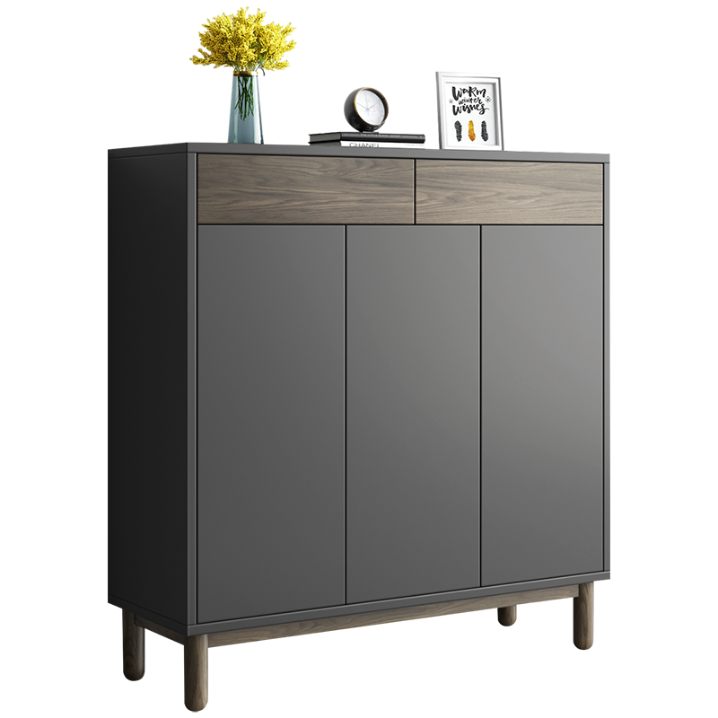 Hot sale 4 tier wooden shoe racks shoe shelf storage cabinet with drawers