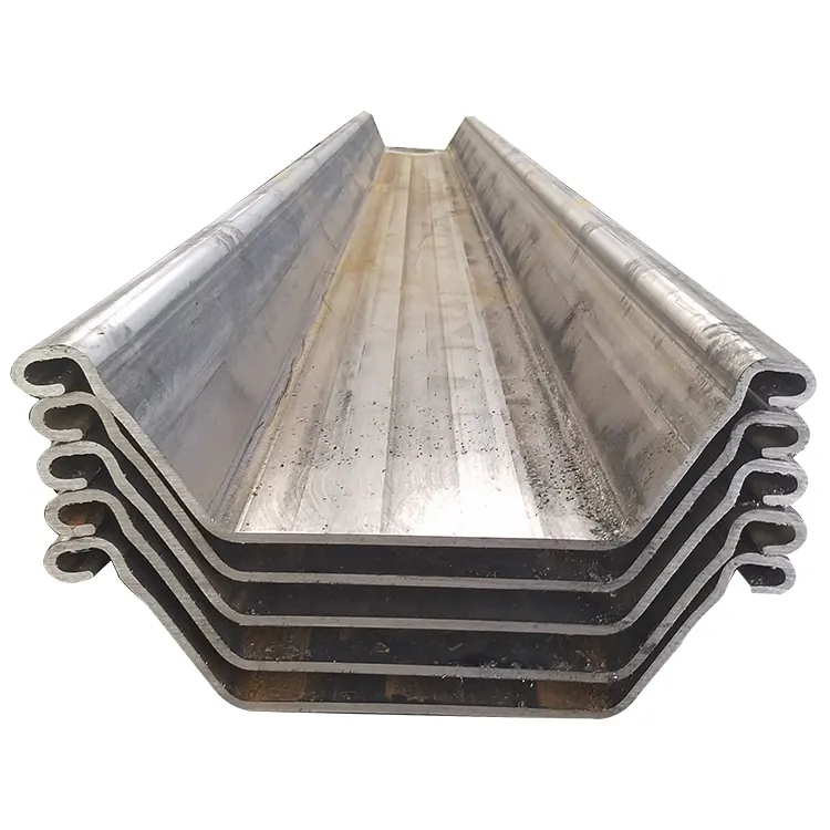Hot Rolled Retaining Walls Fiberglass U Type 2 Second Hand Harga Steel Sheet Pile Supplier Baja Vinyl PVC Z Sheet Piling