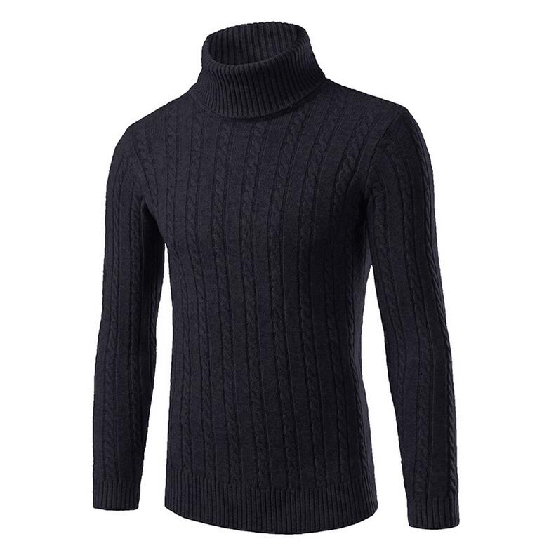 ODM/ODM factory customized winter man cashmere turtleneck sweater skin tight long sleeve plain pullover sweater for men