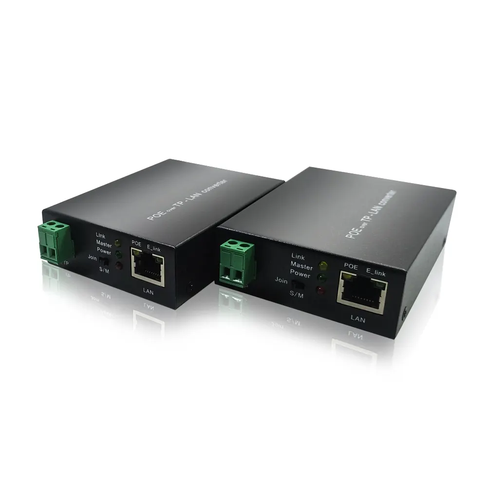 500m long distance 10/100Mbps Ethernet Extender Over 2-wire PoE extender for IP Camera