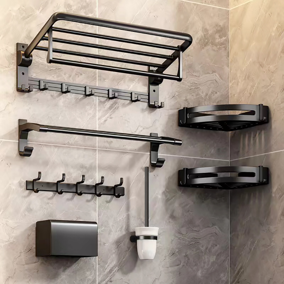 Bathroom shelf rack Modern Stainless Steel Wall mounted bathroom rack