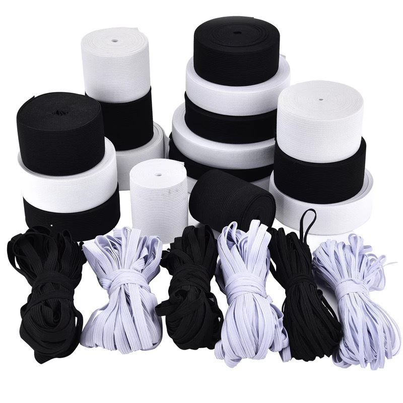 Black and White Knit Heavy Stretch High Elasticity Elastic Band For Pants Trousers