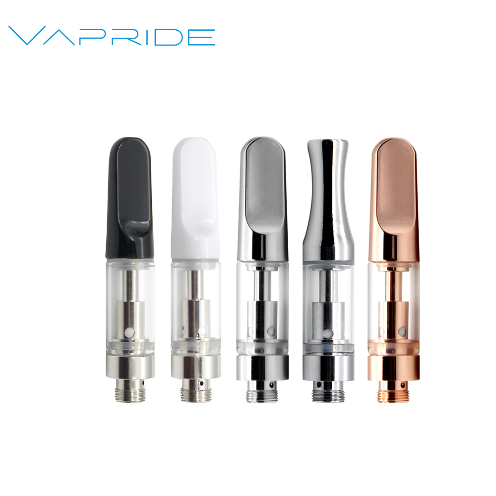Оптовая продажа, заводская цена, керамическая катушка Vapride 0,5 мл, 1 мл, пустой масляный картридж CBD с 510 резьбой