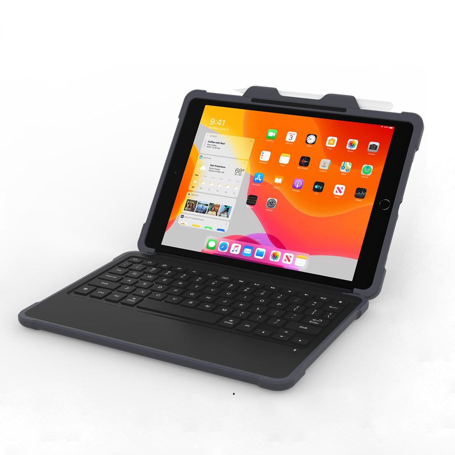 Ударопрочная смарт-клавиатура Qian du_для IPAD 7 поколения, 10,2 дюймов, смарт-клавиатура для IPAD 7